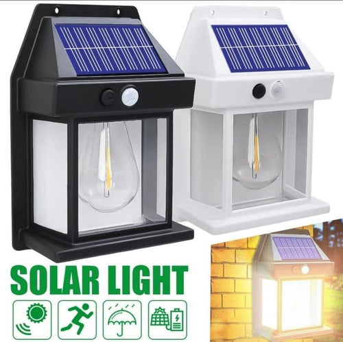 Solar outdoor wall light